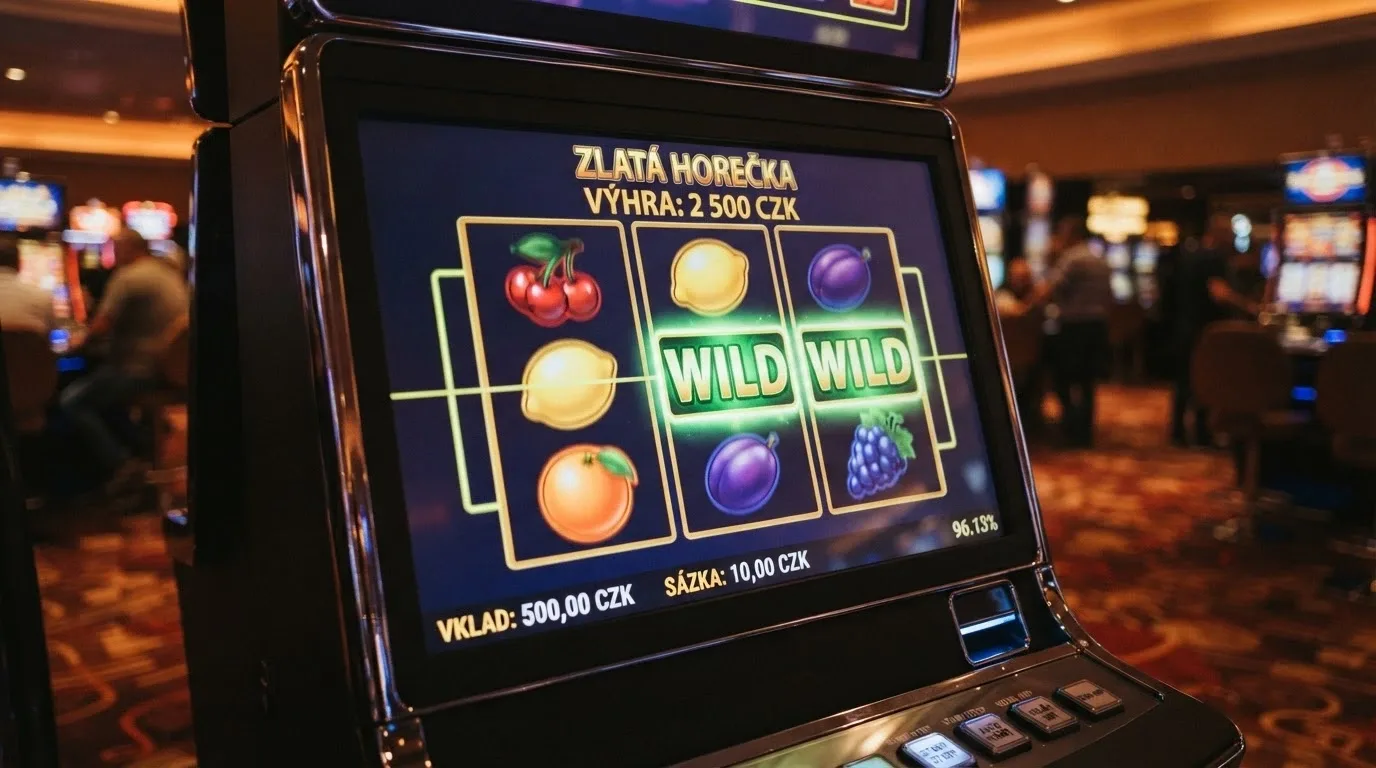 Výřez z hrací plochy automatu Respin Joker s viditelnými symboly a informačním panelem s RTP 96,13 %