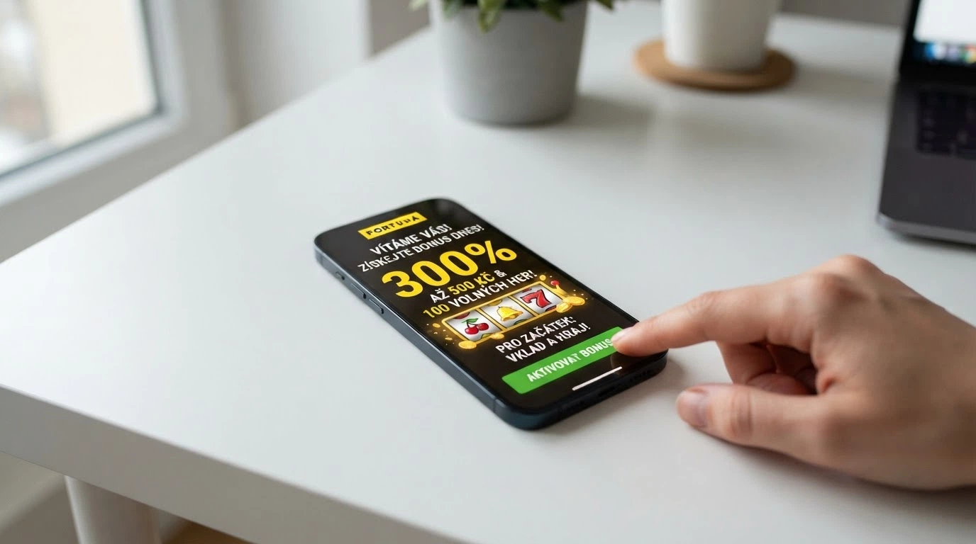 Ukázka aktivační obrazovky registračního bonusu bez vkladu v českém online casinu