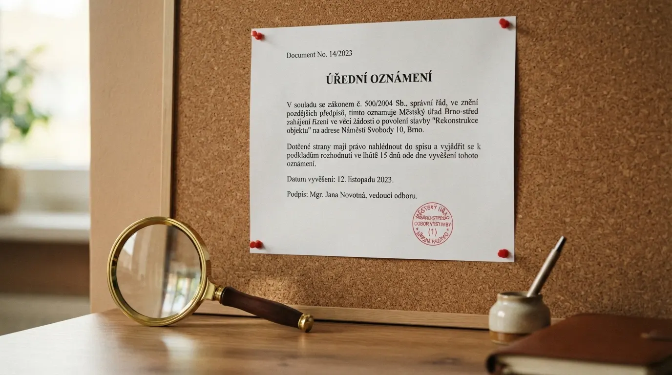 Úřední výpis z veřejného seznamu Ministerstva financí ČR s logem regulátora a razítkem