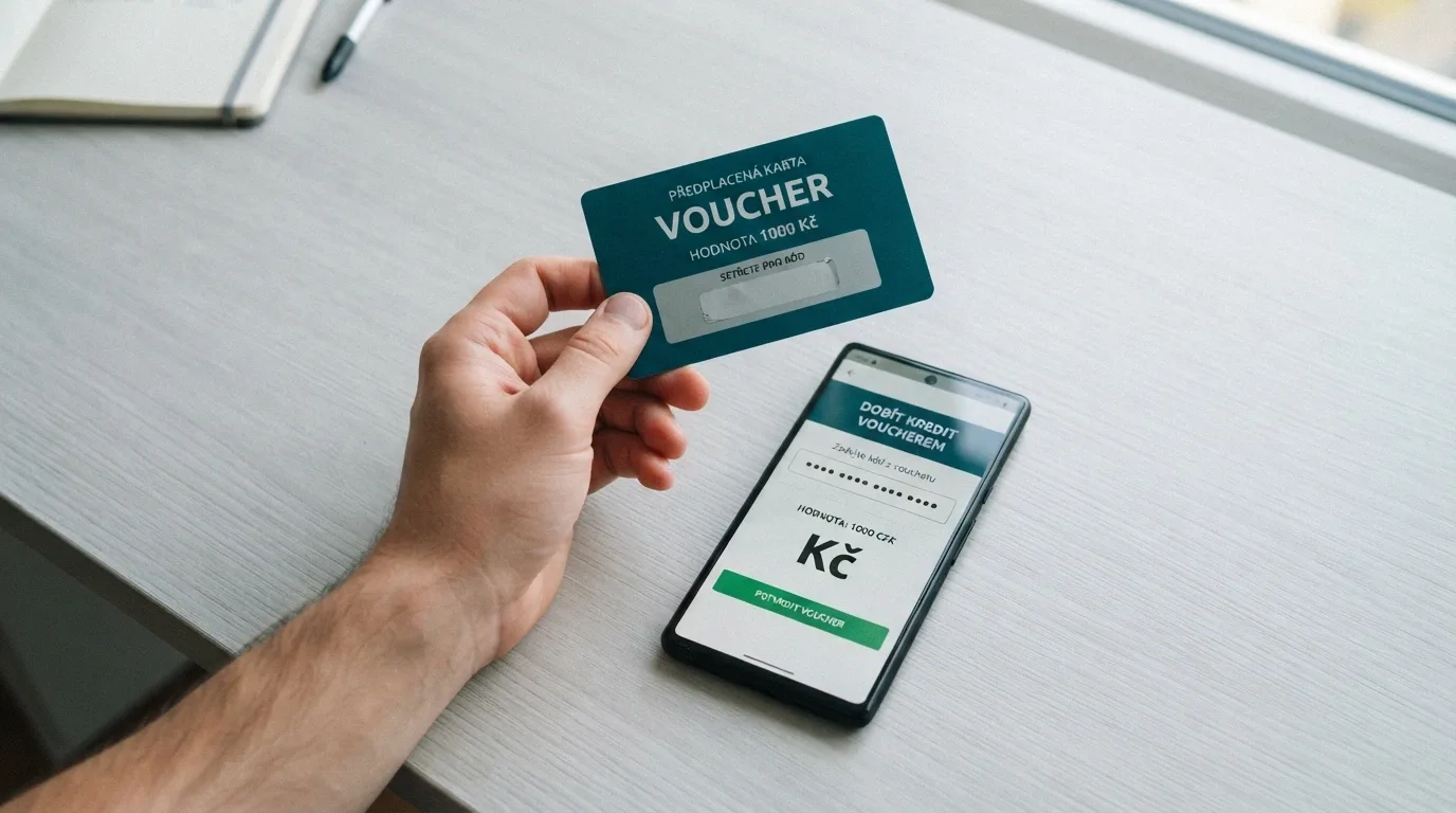 Paysafecard voucher v ruce před displejem s logem casina