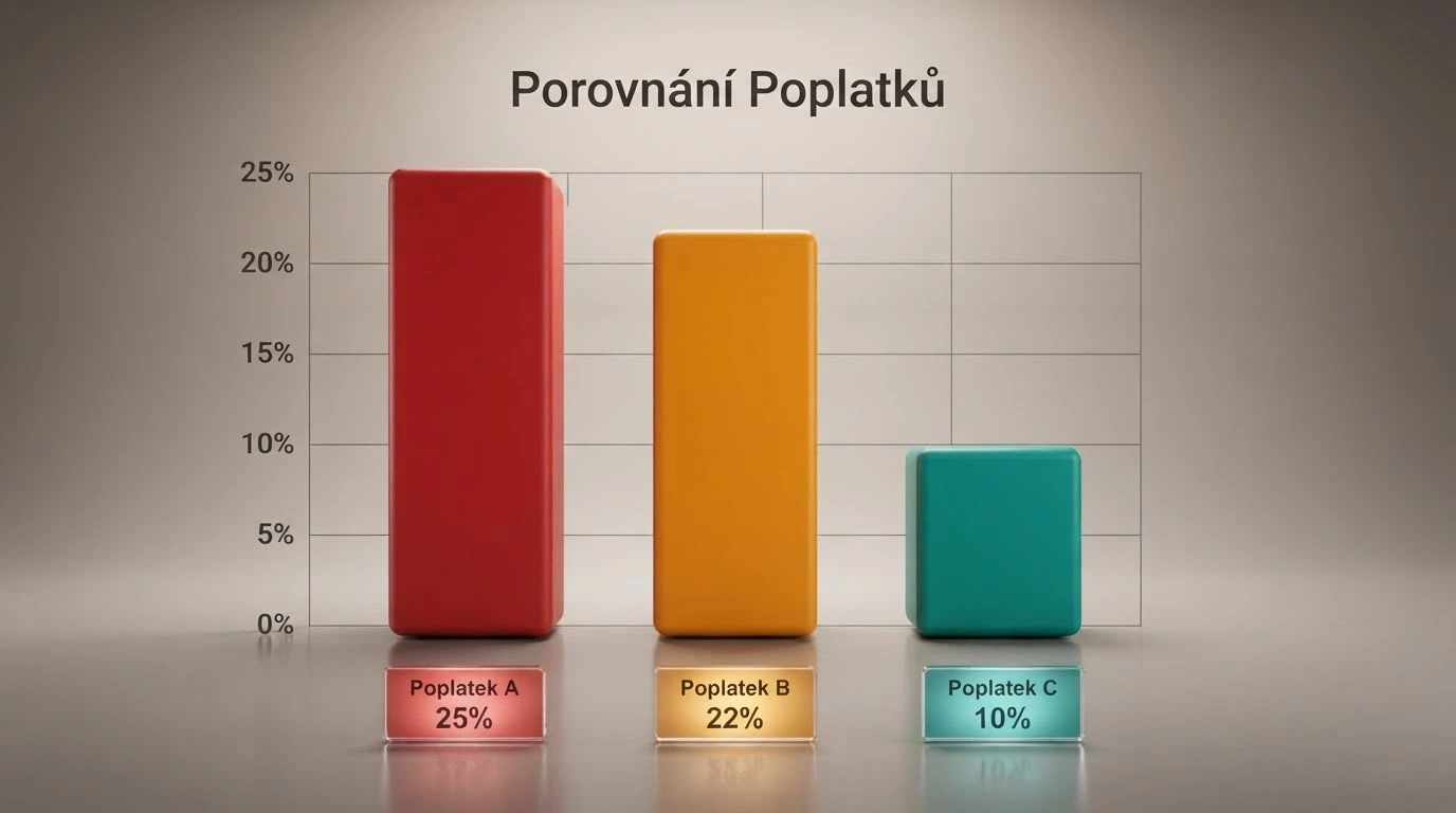 Přehledné srovnání poplatků za SMS vklad — procentuální sazby u operátorů a NeteraPay v grafické podobě