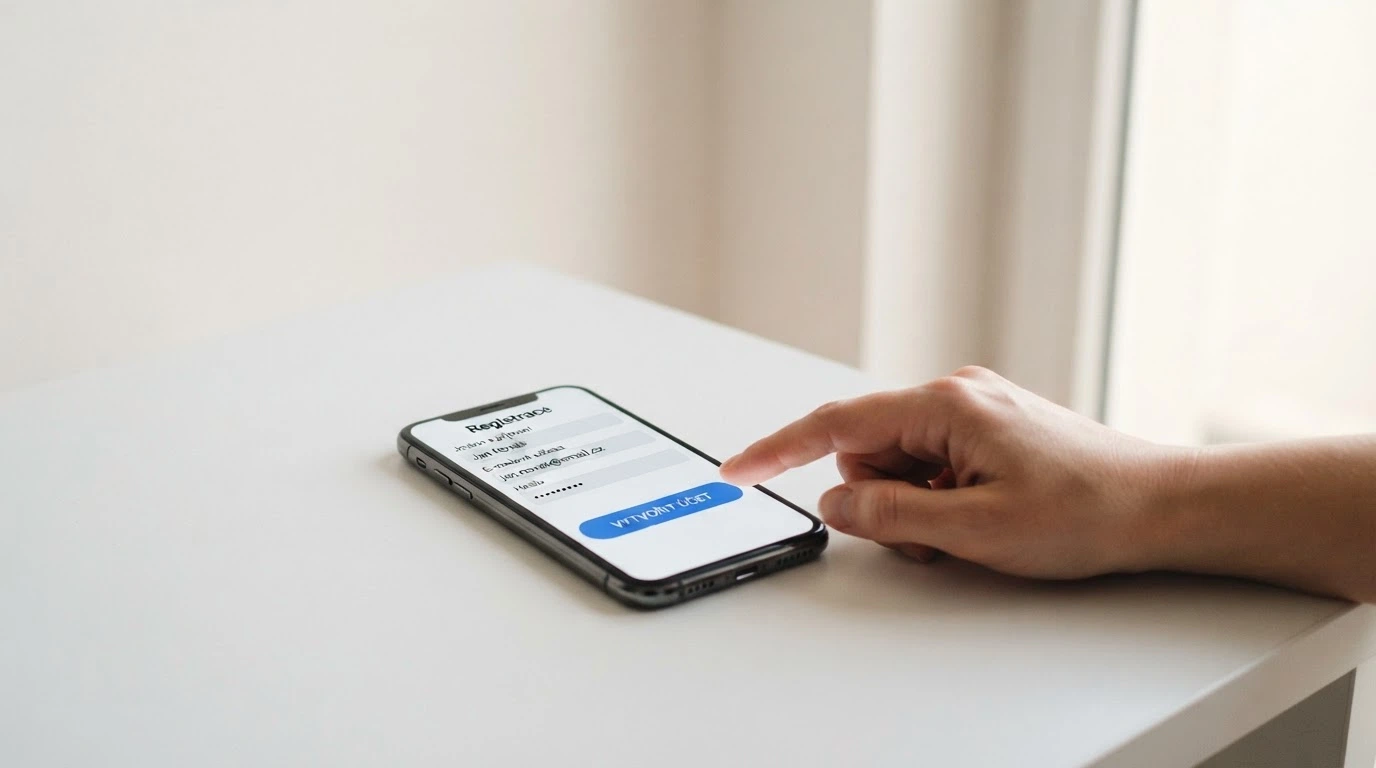 Registrační formulář českého online kasina s vyplněnými osobními údaji a tlačítkem dokončit registraci