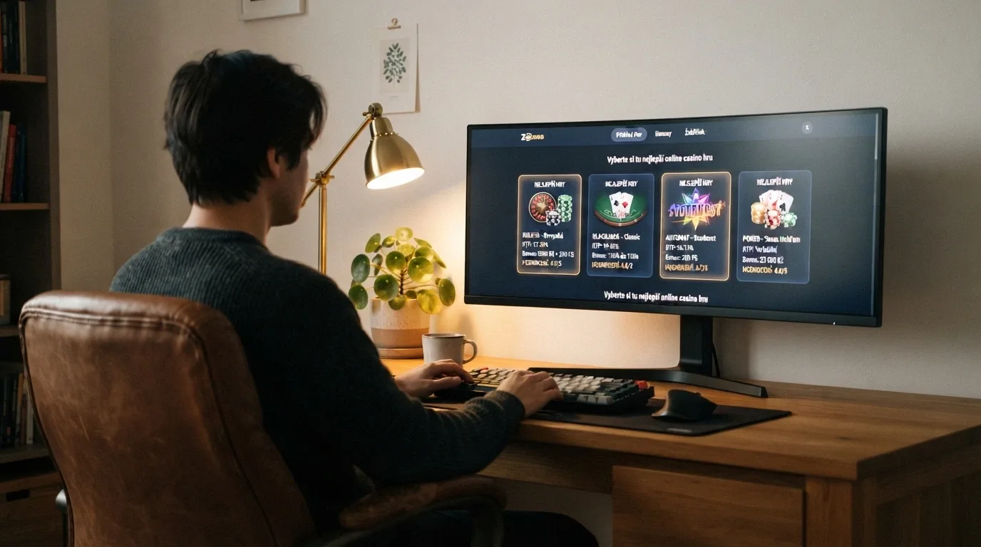 Český hráč u počítače vybírá mezi nabídkami licencovaných live casino operátorů