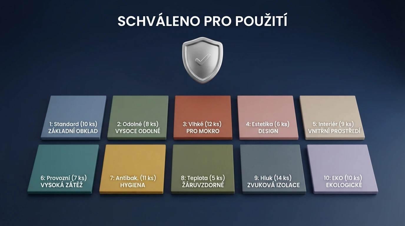 Koláž log deseti srovnávaných licencovaných online casin seřazených do mřížky — nad nimi ikona štítu s nápisem MF ČR